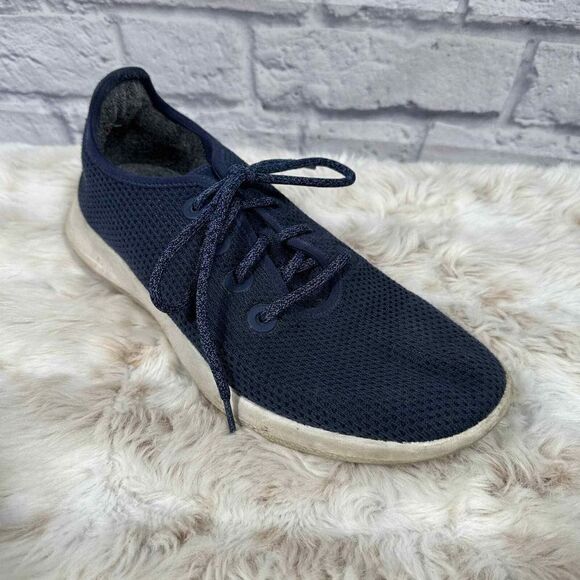 Allbirds Mens 9 Tree Runners Blue Mesh Lace Up Sneakers - Picture 1 of 6